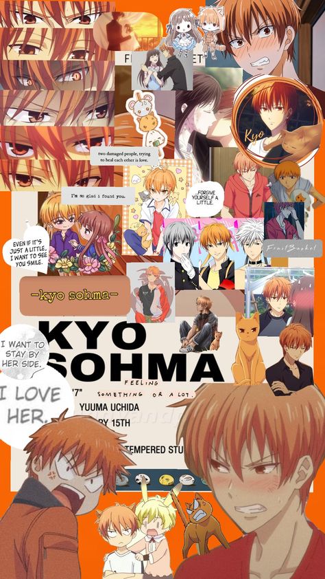 kyo sohma from fruits basket Do not repost! Kyo Sohma Wallpaper, Fruit Baskets Diy, Baskets Diy, Kyo Sohma, Basket Anime, Fruits Basket Anime, Fruit Baskets, Dont Touch, Fruits Basket