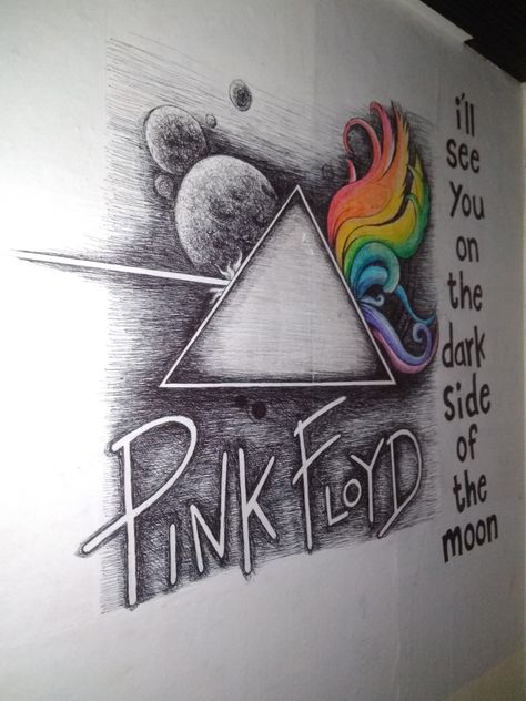 Pink Floyd Sketch, Pink Floyd Art Drawings, Pink Floyd Gifts Ideas, Pink Floyd Drawing Ideas, Pink Floyd Drawing, Pink Floyd Painting, Pink Floyd Wall Art, Pink Floyd Artwork, Luke Howland