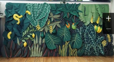 Kort Bob, Jungle Thema, Jungle Decorations, Theme Nature, Paper Plants, Jungle Theme, Frozen Party, Mural Wall Art, Paper Sculpture