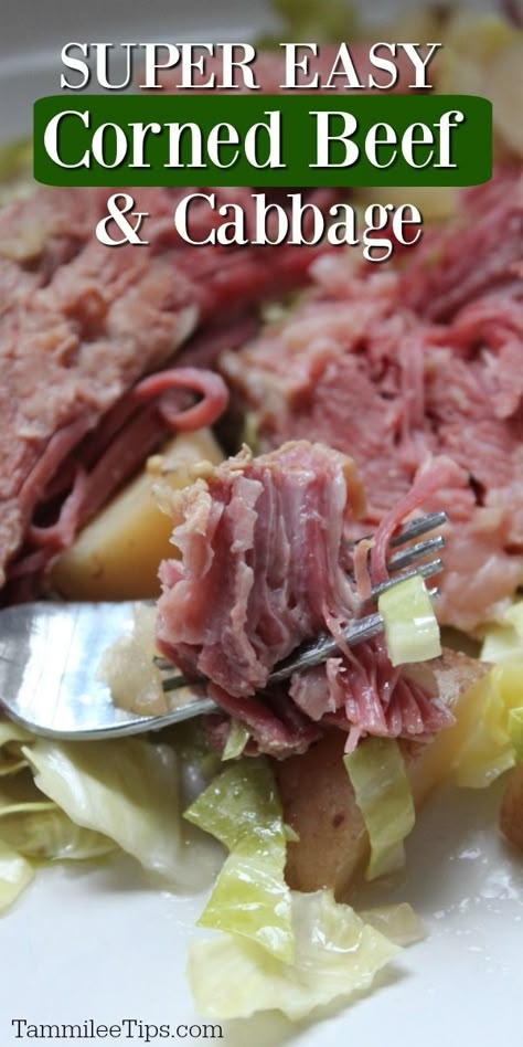 Easy Corned Beef And Cabbage, Corned Beef Recipes Crock Pot, Easy Corned Beef, Cabbage Slow Cooker, Crockpot Cabbage Recipes, Corned Beef Recipes Slow Cooker, Corned Beef And Cabbage Recipe, Beef And Cabbage Recipe, Crock Pot Corned Beef