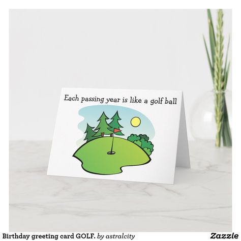 Happy Birthday Golf, Disney Birthday Card, Greeting Card Sentiments, Birthday Verses For Cards, Golf Birthday Cards, Birthday Verses, Golf Cards, Golf Birthday, Masculine Birthday Cards