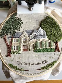 Embroidered House, Sulaman Pita, Crewel Embroidery Patterns, Crewel Embroidery Kits, Learn Embroidery, Thread Painting, Japanese Embroidery, Hand Embroidery Art, Crewel Embroidery