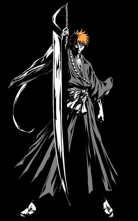 Anime Silhouette, Bleach Ichigo Bankai, Bleach Tattoo, Ichigo Kurosaki Wallpaper, Bleach Pictures, Soul Reaper, Bleach Drawing, Anime Picture Hd, Bleach Anime Ichigo