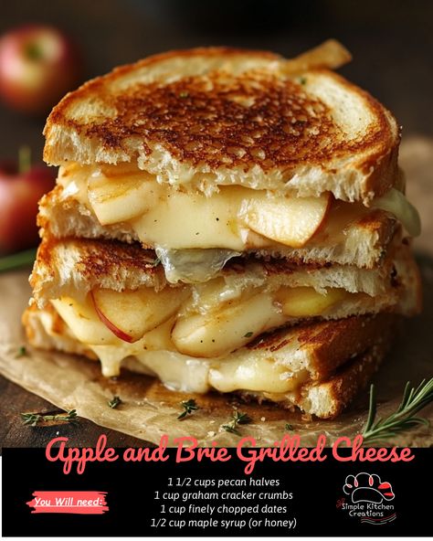 Indulge in the delicious combination of sweet apples and creamy Brie cheese with this mouth-watering Apple and Brie Grilled Cheese recipe. Perfect for a cozy fall lunch or dinner, this grilled cheese is a grown-up twist on a classic favorite. #grilledcheese #apple #brie #recipeinspiration #comfortfood Grilled Cheese Apple, Light Lunch Ideas, Brie Grilled Cheese Sandwich, Apple Cider Brined Turkey, Pumpkin And Feta Salad, Apple And Brie, Sausage Stuffed Acorn Squash, Brie Grilled Cheese, Spinach Gratin