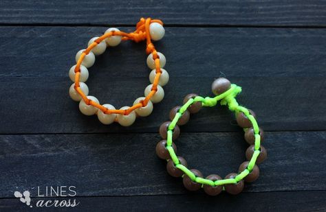 Share Tweet + 1 Mail I love the contrast of neon silk cord and natural wood beads. Neon alone can be overwhelming and look ... Diy Fidgets, Bucket List Craft, Homemade Fidget Toys, Fidget Bracelet, Wooden Beaded Bracelets, Diy Fidget Toys, Fidget Blankets, Loom Knitting Projects, Yarn Dolls