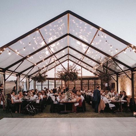 S T A R R Y S K I E S 🌙✨ This marquee standing tall at Barossa Valley’s @kingsfordhomestead has us dreaming of country weddings and starry… Black Marquee, Barossa Valley, Clear Tent, Greenhouse Wedding, Marquee Wedding, Tent Wedding, Wedding Places, Wedding Wishes, Dreamy Wedding