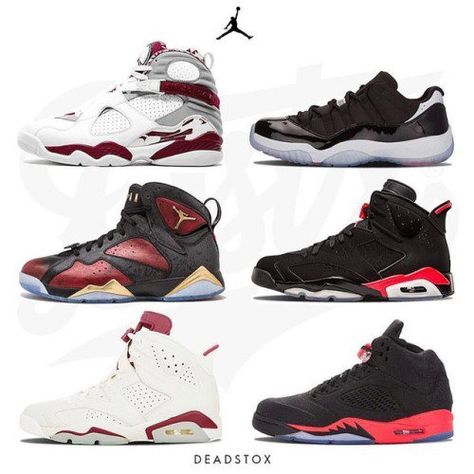 Top, Middle, or Bottom?  Air Jordan 8 “Maroon”... sneakerscartel.com/top-middle-or-… #sneakers Air Jordan 8, Sneakerhead Fashion, Pretty Sneakers, Fresh Sneakers, Jordan 8, Latest Shoe Trends, Sharp Dressed Man, Hot Sneakers, Nike Adidas