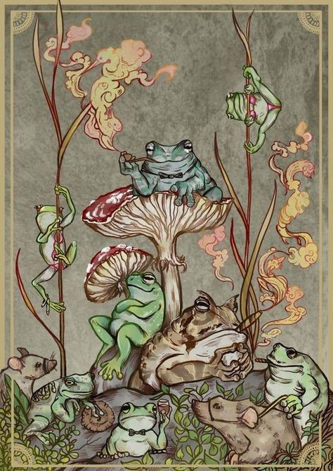 Welcome Sign Porch, Wrist Tattoo Designs, Wrist Tattoo Ideas, Decoration Illustration, Wall Outdoor, Autumn Decoration, Frog Art, Wrist Tattoo, Mushroom Art