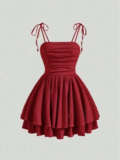 Cute Shein Dresses, Dress Pins, Shein Fits, Cute Red Dresses, Concert Dresses, Christmas Concert, Short Party Dress, Girlie Style, Shein Dress