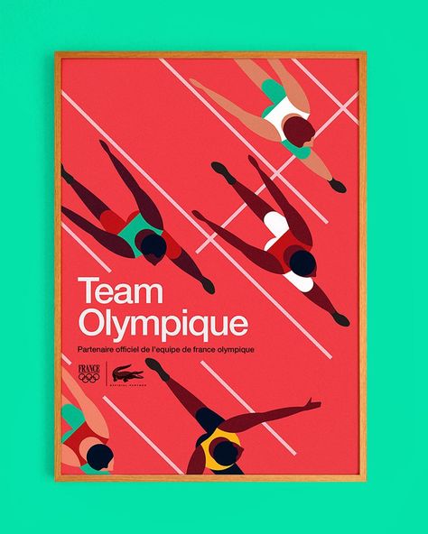 Runners. Team Olympique poster 3 #poster #graphic #design #mikelemanski Hierarchy Design, Sports Illustrations Design, Visual Hierarchy, 타이포그래피 포스터 디자인, Sport Poster Design, Sport Illustration, Pure Form, Sports Graphic Design, Grafic Design