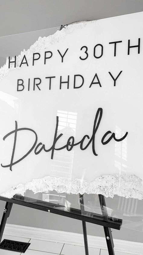 Plexiglass Birthday Sign, Acrylic Signs Diy Birthday, Happy Birthday Acrylic Sign, Diy 40th Birthday Decorations, Acrylic Birthday Sign, Welcome Acrylic Sign, 30th Birthday Sign, Barn Dance, Happy Birthday Signs