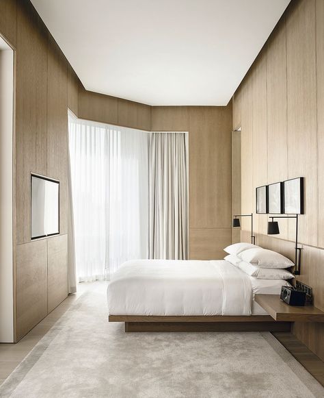 The Shanghai Edition designed by Neri & Hu is a ‘city within a city’- ELLE Decoration UK Ian Schrager, Architecture Lifestyle, Luxury Bedrooms, Edition Hotel, Neri Hu, Small Space Interior Design, Bedroom Interiors, Modern Luxury Bedroom, Modern Bedroom Interior