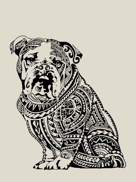 Polynesian English Bulldog by Huebucket FREE... | HUEBUCKET Bulldogs Drawing, Bulldog Drawing, Bulldog Art Print, One Tattoo, Bulldog Tattoo, Custom Pet Art, Bulldog Art, British Bulldog, Animal Coloring Books