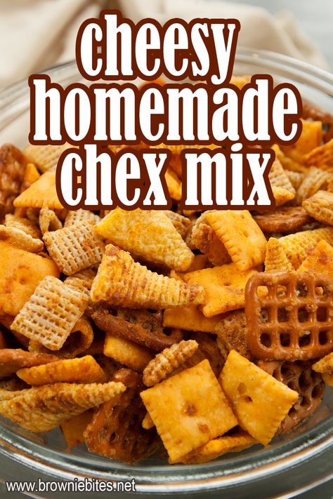 Cheesy Snack Mix Recipes, Cheese It Chex Mix Recipes, Quaker Snack Mix Baked Cheddar Recipe, Chex Mix With Cheese Its, Cheddar Chex Mix Homemade, Homemade Cheesy Chex Mix Recipe, Cheddar Cheese Chex Mix Recipe, Homemade Savory Chex Mix Recipe, Cheesy Ranch Chex Mix Recipes