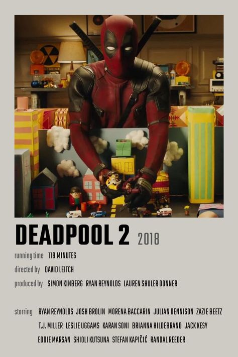 Deadpool 2 Movie Poster Deadpool 2 Poster, Deadpool Movie Poster, Deadpool 2 Movie, Brianna Hildebrand, Leslie Uggams, Deadpool Poster, Minimalist Polaroid Poster, Marvel Movie Posters, Zazie Beetz