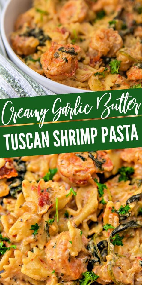 Creamy Garlic Butter Tuscan Shrimp Pasta, a Flavorful One-Pan Dinner! Creamy Garlic Butter Tuscan Shrimp, Shrimp Recipes Pasta, Tuscan Shrimp Pasta, Shrimp Pasta Recipes Easy, Tuscan Shrimp, Garlic Butter Shrimp Pasta, Tuscan Pasta, Parmesan Soup, Shrimp Recipes For Dinner