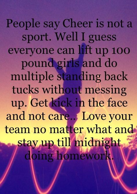 Cheer Is A Sport Quotes, Cheer Stunt Quotes, Cheer Is A Sport, All Star Cheer Quotes, Cheer Memes So True, Inspirational Cheer Quotes, Cheer Memes Funny, Cheer Quotes Motivational, Cute Cheer Quotes