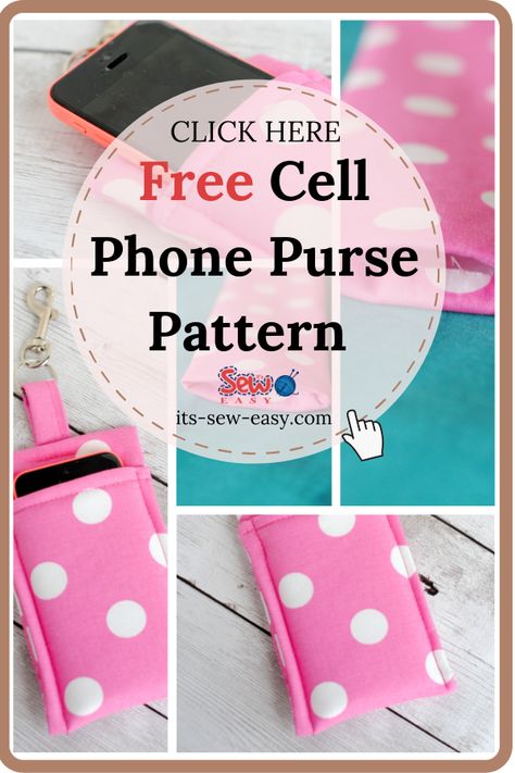 Phone Purse Diy, Diy Phone Pouches, Cell Phone Holder Diy, Phone Purse Pattern, Phone Bag Diy, Snap Bags, Cell Phone Cases Diy, Phone Bag Pattern, Diy Elastic