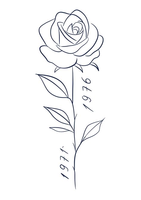 Rose Tattoo Ideas Female Forearm, Simple Rose Tattoo Stencil, Rose Memorial Tattoo Grandmothers, Flower Stems Tattoo, Flower Tattoo On Back Of Arm, Rose Tattoo Design Forearm, Hispanic Inspired Tattoos, Rose Date Tattoo, Long Rose Tattoo