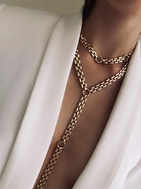 Chunky Chain Necklace, Chain Necklace Gold, Y Necklace, Necklace Chunky, Link Chain Necklace, Necklace Long, Lariat Necklace, Necklace Gold, Link Chain