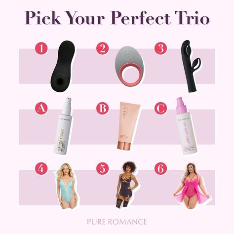 Pure Romance on Instagram: “Which product are you picking from each category? Tell us in the comments below. #PureRomance” Romance Tips, Pure Romance, Romance, Pure Products, Photo And Video, On Instagram, Quick Saves, Instagram