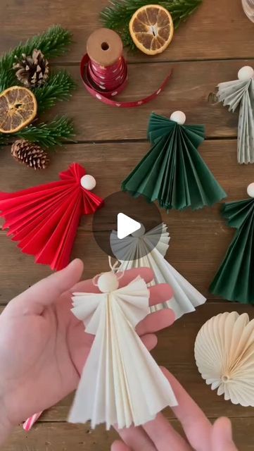 Itsy Bitsy Artsy I Art & Craft I Creative DIY on Instagram: "Make Paper Angels for Christmas decor 😇 ✨ with colorful papers. It's an easy and fun crafting idea. Perfect for kids DIY origami project. 
.
.
.
.
📌 Follow me for more:
➡️ @itsy_bitsy_23
➡️ @itsy_bitsy_23
➡️ @itsy_bitsy_23
.
.
.
.
#PaperCraft #paperdiy #OrigamiFun #KidsCrafts #CraftingWithKids #CreativeKids #origami #handmadedecor #paperangel #chrismasdecor #CraftyKids #CraftTutorial #kindergartenactivities #PaperArt #origamiangel #CraftyIdeas #CraftInspiration #HandmadeJoy #CreativeMinds #CraftyFun #ArtForKids#paperdiy #origamilove #DIYProjects #KidsCrafts #papercrafting #handmade #creativeideas #parentchildhandicraft #parentchildhandmade" Angel Crafts For Kids Christmas, Easy Christmas Angels To Make, Christmas Angel Paper Crafts, Angel Ornament Crafts For Kids, Angels Crafts Christmas, Christmas Decor Ideas For Children, Christmas Handmade Decorations Ideas, Christmas Handicrafts For Kids, Angels Diy Crafts