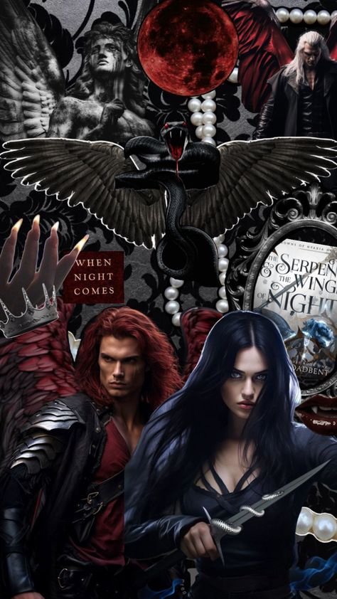 Serpent and The Wings Of Night ✯ House Of Night, Fantasy Romance Books, Book Prompts, Fantasy Book Series, Vampire Books, Book Artwork, Night Book, Dark Love, Night Background