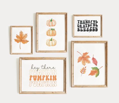 Fall Gallery Wall, Thanksgiving Wall Decor, Spruce Up Your Home, Fall Wall Art, Fall Prints, Autumn Decor, Art Bundle, Gallery Wall Set, Autumn Art