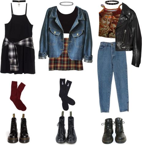 "mon, tues, wed" by grimess on Polyvore 90s Outfit Grunge, Tokyo Street Fashion, Fashion Grunge, Clothes And Shoes, Hipster Outfits, Trendy Swimwear, Grunge Look, Cooler Look, Mode Inspiration