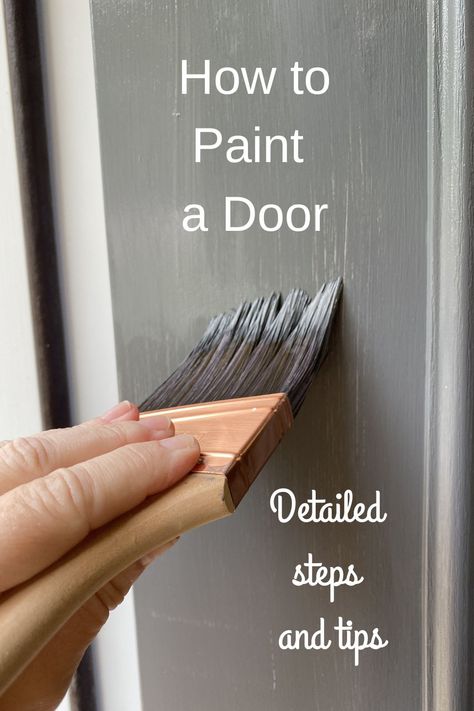 How to Paint a Door: The Step-by-Step Guide - DIY Home Improvement Blog Painting Wood Doors, Painting Doors Interior, How To Paint Front Door, How To Paint Interior Doors, Fromt Doors, Painting Metal Doors, Paint A Door, Painted Exterior Doors, Metal Doors Exterior