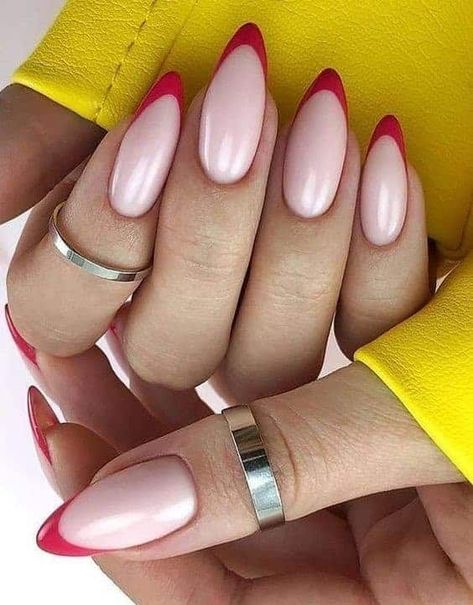 Red Tip Nails, French Manicure Designs, Beauty Nails Design, Nails Easy, French Nail Designs, French Nail, Red Nail Designs, Thanksgiving Nails, Christmas Nails Acrylic