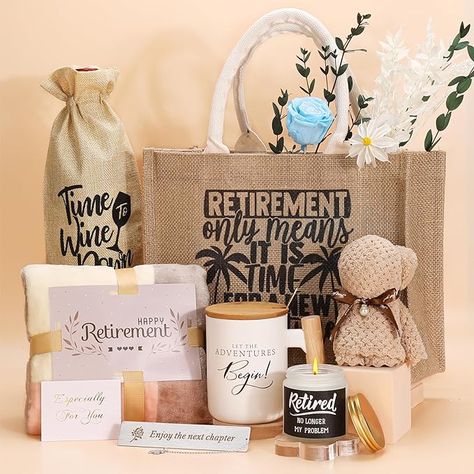 Amazon.com | pengtai Retirement Gifts for Women 2023,Happy Retirement Gifts for Coworker,Friends,Retirement Gifts for Nurses,Mom,Retirees Coffee Mug Beach Travel Bag Set: Coffee Cups & Mugs Retirement Gifts For Coworker, Retirement Gifts For Mom, Gifts For Nurses, Travel Bag Set, Burlap Tote Bags, Burlap Tote, Retirement Gifts For Women, Happy Retirement, Happy Gifts