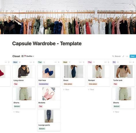 My Living Notion: Plan Your Outfits with Notion (Template Included) | by Karen C | Medium Notion Wardrobe Template, Notion Wardrobe, Plan Outfits, Notion Inspiration, Notion Ideas, Ipad Kid, Ipad Kids, How To Shade, Outfit Plan