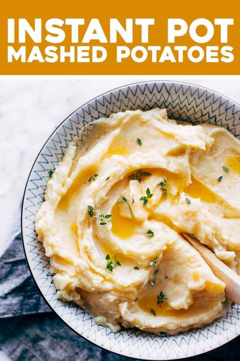 Mashed Potatoes made in the Instant Pot! They are so creamy, so fluffy, and SO GOOD. from start to finish in 30 minutes, all in one pot! | pinchofyum.com Instant Pot Mashed Potatoes, Pinch Of Yum, Making Mashed Potatoes, Mashed Potato Recipes, Garlic Mashed Potatoes, Garlic Mashed, Instant Pot Dinner, Easy Instant Pot Recipes, Instant Pot Dinner Recipes