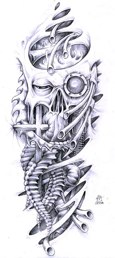 biomechanical by dohuyamasla on DeviantArt Mechanical Octopus, Biomech Tattoo, Biomechanical Tattoo Design, Biomechanical Tattoos, Bio Mechanical, Bio Organic Tattoo, Evil Skull Tattoo, Skull Art Tattoo, Organic Tattoo