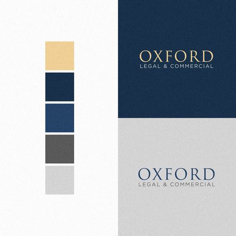 Oxford LC - High End Brand Identity Design (Inc Logo) OLC Monogram Nautical Theme Compass Navy Gold White Color Palette, Color Palette Dashboard, Blue And Silver Colour Palette, Blue And Gold Logo Design, Color Palette Gold Blue, Dark Blue Brand Identity, Oxford Blue Color Palette, Dark Blue Branding Design, Blue And Silver Palette