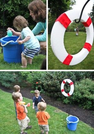 Party Games Kids, Splash Party, Water Games For Kids, Spongebob Party, Spongebob Birthday, Life Preserver, Nautical Birthday, Games Kids, Sea Birthday Party