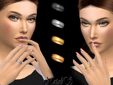 Sims 4 Wedding Dress, Male Sims, Halo Bracelet, Simple Wedding Bands, Sims 4 Mm, Gold Rings Simple, Minimal Accessories, Glass Drop Earrings, Sims4 Cc