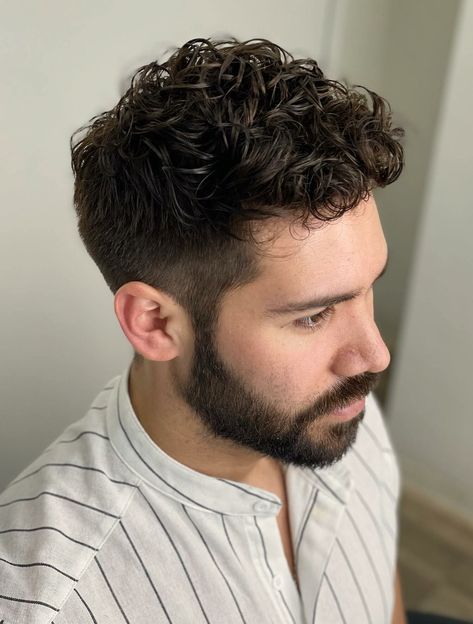 Semi Curly Hairstyles For Men, Men Perm, Perm Hair Men, Mens Wavy Haircuts, Short Perm, Wavy Perm, Mens Hairstyles Curly, Men's Curly Hairstyles, Wave Perm