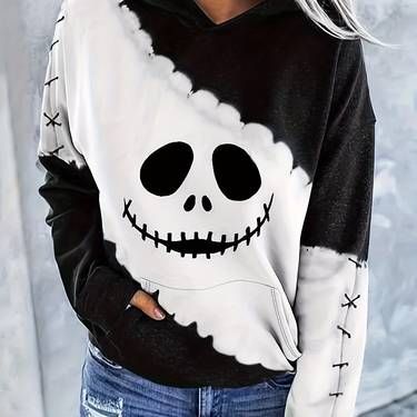 Jack Skellington Shirts Women, Jack Skeleton Sweater, Jack Skellington Dresses, Jack Skellington Maternity Shirt, Nightmare Before Christmas Hoodie, Everyday Cosplay, Ghost Face, Dye Hoodie, Tie Dye Hoodie