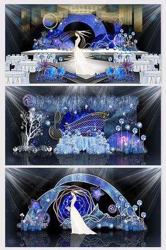 European Castle Wedding, Starry Wedding, Wedding Business Card, Ocean Wedding, Wedding Stage Design, Bird Wedding, Light Blue Wedding, Wedding Backdrop Design, Wedding Mandap