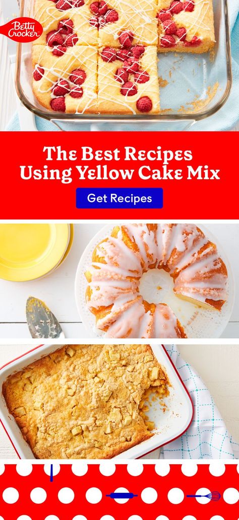 cake recipes from scratch, yellow cake mix recipes, yellow cake mix, yellow cake recipe from scratch, homemade desserts, easy at home baking recipes, how to bake a cake, cake for occasions Yellow Cake Mix Recipes Boxed Hacks, Betty Crocker Cake Mix Recipes, Yellow Cake Mix Desserts, Oatmeal Cookies Recipes Easy, Brown Sugar Cookie Recipe, Yellow Cake Mix Recipes, Betty Crocker Cake Mix, Recipes Using Cake Mix, Boxed Cake Mixes Recipes