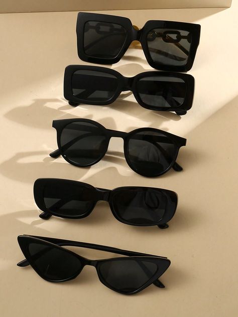 5 Pairs Of Unisex Anti-uv Beach Sunshade Fashionable Sunglasses Suitable For Daily Decoration And MatchingI discovered amazing products on SHEIN.com, come check them out! Shades Glasses, Sunglasses Women Fashion, Plastic Sunglasses, نظارات شمسية, Uv Sunglasses, Cosplay Shoes, Estilo Punk, Fashion Glasses, Beach Accessories