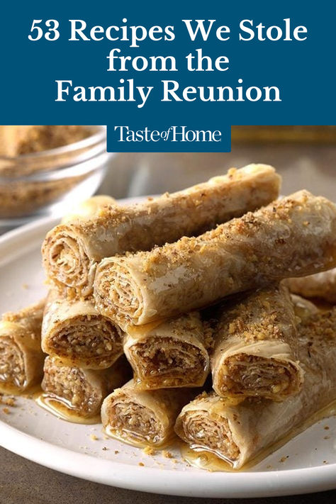 These family favorites deserve a spot at your next potluck. Family Reunion Desserts, Old Family Recipes, Church Potluck Recipes, Dinner Cheap, Family Reunion Food, Simple Family Meals, Budget Challenge, Bbq Ideas, Heirloom Recipes