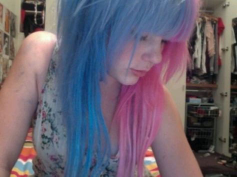 . Half And Half Hair, Hair Detox, Cotton Candy Hair, I Follow Back, Multi Colored Hair, Dyed Hair Inspiration, Pretty Hair Color, Emo Hair, Follow Back