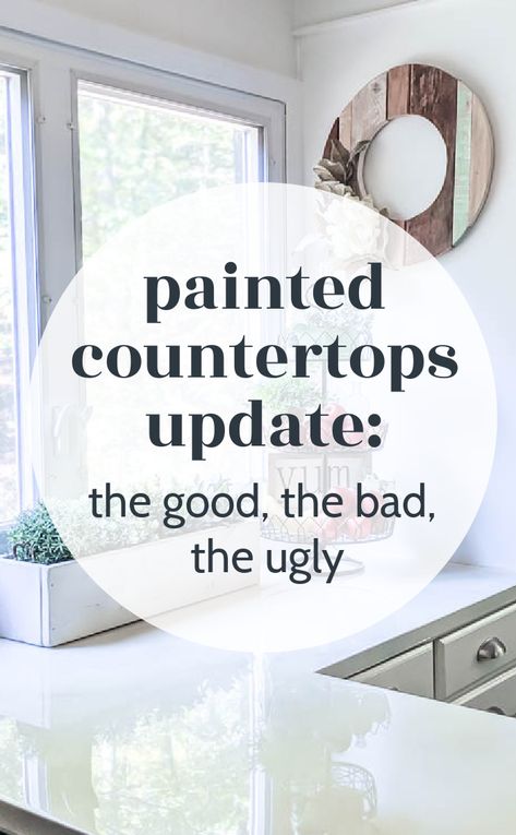 Painted Laminate Countertops, Painted Counters, Painted Countertops Diy, Painted Granite Countertops, Painting Bathroom Countertops, Painted Countertops, Countertop Redo, Painting Laminate Countertops, Painting Kitchen Countertops