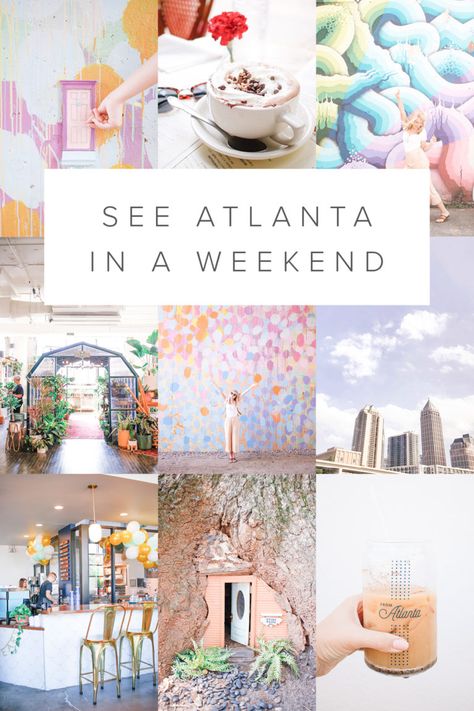 A Weekend in Atlanta, Georgia Travel Guide - Where to eat and what to do Atlanta Travel Guide, Atlanta Vacation, Weekend In Atlanta, Georgia Travel Guide, Southern Road Trips, Atlanta Travel, Visit Atlanta, Georgia Vacation, Atlanta Restaurants