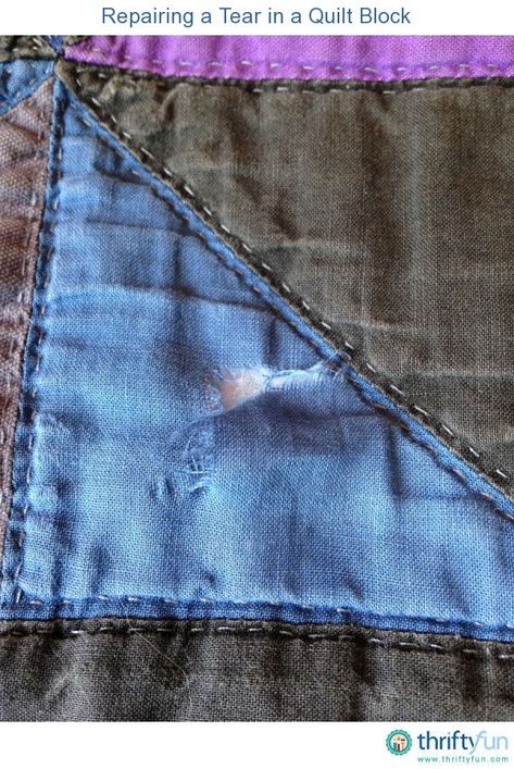 How To Fix A Hole In A Quilt, How To Repair Old Quilts, Repairing Old Quilts, Quilt Repair, Crazy Quilt Embroidery, Quilt Techniques, Quilt Embroidery, History Of Quilting, Vintage Quilts Patterns