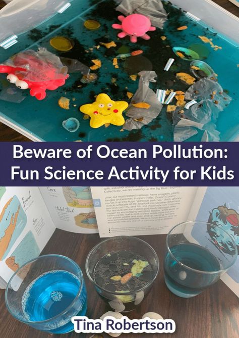 Water Stem Activities, Ocean Stem Activities, Water Pollution Preschool, Water Study Creative Curriculum, Water Pollution Activity, Kids Environmental Activities, Clean The Ocean Activity, Water Pollution Experiments For Kids, Ocean Sort And Clean Up