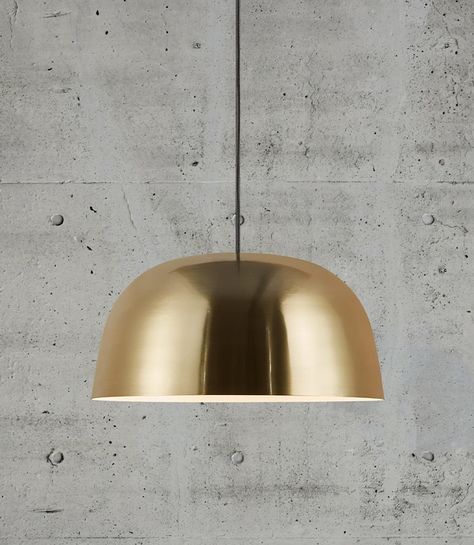 Nordic design style, the Cera pendant provides a cosy downward light and can be used, and is ideal above the dining table, kitchen island or coffee table. Brass Dome Pendant Light, Brass Dome Pendant, Glamorous Living Room, Glamorous Living, Dome Pendant Light, Brass Ceiling Light, Dome Pendant Lighting, Nordic Design, Ceiling Pendant